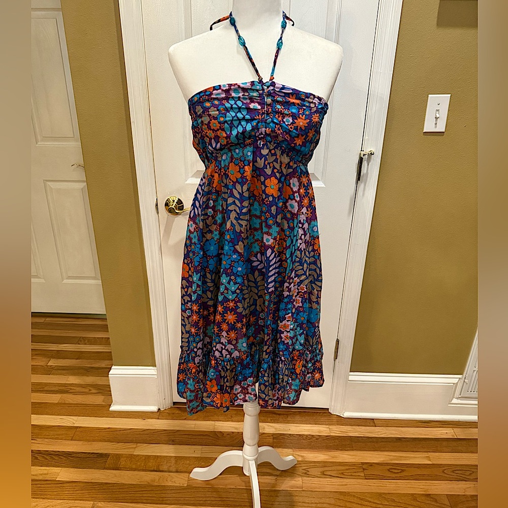 Floral Halter Dress - Multicolor